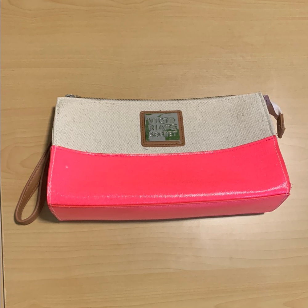 Victoria's Secret Pink and Cream Clutch